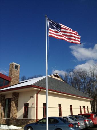 flagpole installation fredericksburg va, this concord industries flagpole included a flagpole eagle, sealed bearing revolving flagpole truck, flagpole halyard, flag snaps, flagpole cleat, flagpole flash collar, flagpole yardarm, flagpole corrugated metal ground sleeve and new american flag made in america, flagpole installation by bald eagle flag store