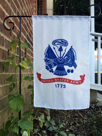 OFFICIAL UNITED STATES ARMY FLAG GARDEN FLAG BY BALD EAGLE FLAG STORE FREDERICKSBURG VA USA (540) 374-3480 PHOTOGRAPH BY BALDEAGLEINDUSTRIES.COM