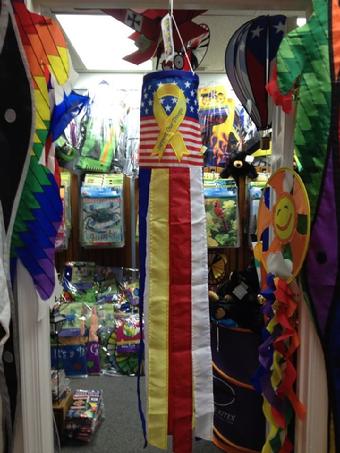 bald eagle flag store yellow ribbon windsock at bald eagle kite shop fredericksburg va