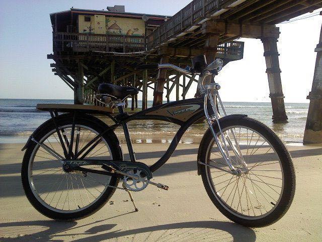 PHOTOGRAPH BY BALD EAGLE FLAG STORE FREDERICKSBURG VIRGINIA USA (540) 374-3480 RIDING MY BICYCLE ON DAYTONA BEACH