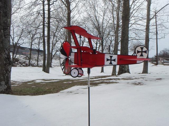 RED BARON TRIPLANE SPINNER AIRPLANE SPINNER BY BALD EAGLE FLAG STORE FREDERICKSBURG VA USA (540) 374-3480 PHOTOGRAPH BY BALDEAGLEINDUSTRIES.COM