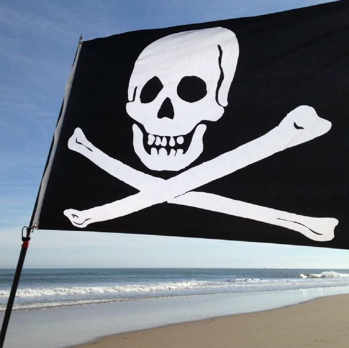 Jolly Roger Pirate Flag - Grand Deluxe Skull Bone Pirate Flag