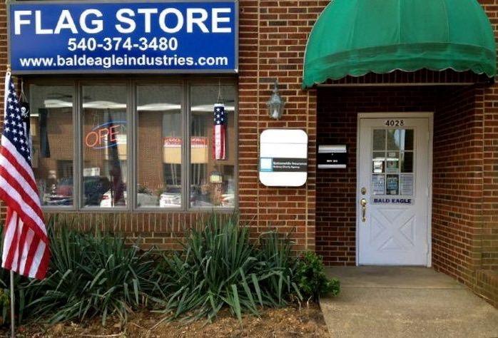 COMMERCIAL FLAG, FLAGPOLE AND FLAG PRODUCT BY BALD EAGLE FLAG STORE DIVISION OF BALD EAGLE INDUSTRIES FREDERICKSBURG VA USA, (540) 374-3480 PHOTOGRAPH BY BALDEAGLEINDUSTRIES.COM