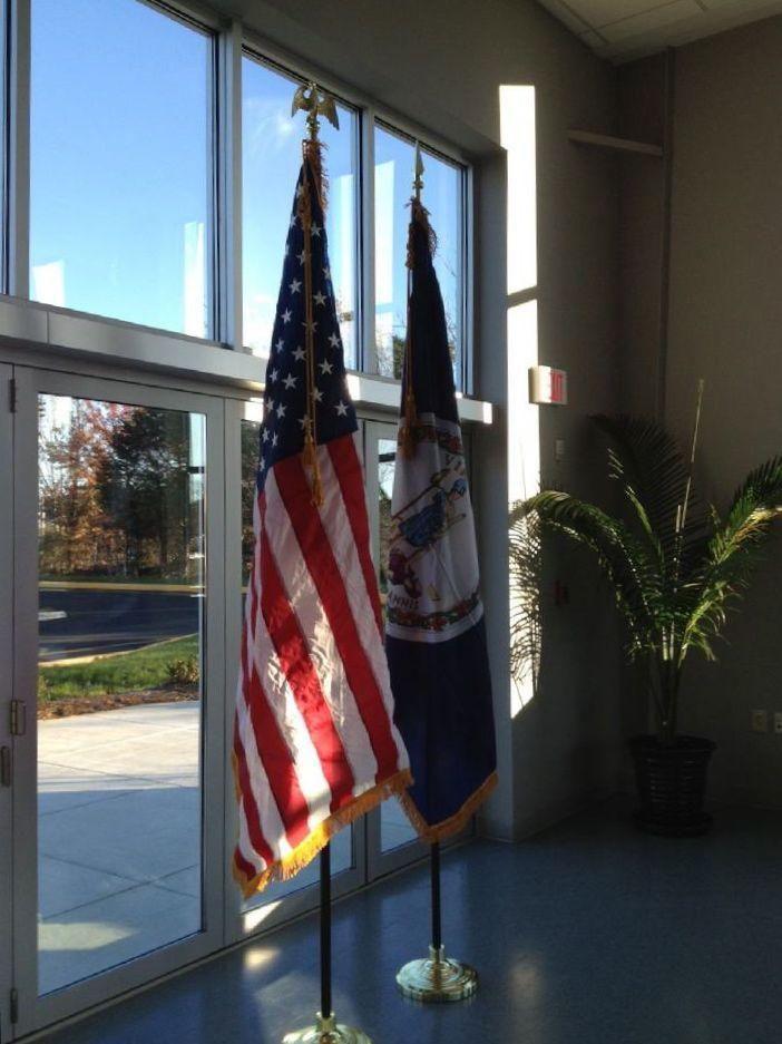 INDOOR FLAG SETS AND FLAGPOLE SALES BY BALD EAGLE FLAG STORE SERVING FREDERICKSBURG, RICHMOND, CHARLOTTESVILLE, WARRANTOR, FAIRFAX, ALEXANDRIA, STAFFORD, QUANTICO, PHOTOGRAPH BY BALDEAGLEINDUSTRIES.COM (540) 374-3480