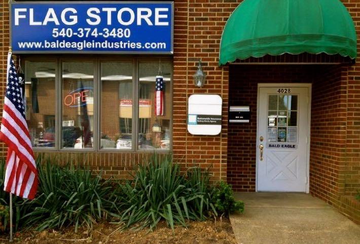 BALD EAGLE FLAG STORE DIVISION OF BALD EAGLE INDUSTRIES FREDERICKSBURG VA COMMERCIAL FLAGPOLES, FLAGPOLE INSTALLATION, FLAGS AND FLAG PRODUCTS SINCE 1979 (540) 374-3480