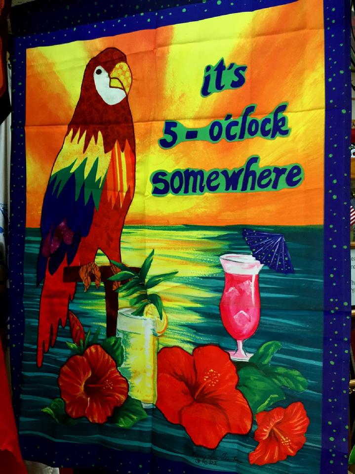 ITS 5 OCLOCK SOMEWHERE FLAG  PARROT FLAG COCKTAIL FLAG BY BALD EAGLE FLAG STORE USA DIVISION OF BALD EAGLE INDUSTRIES FREDERICKSBURG VA USA, PHOTOGRAPHS BY BALDEAGLEINDUSTRIES.COM (540) 374-3480