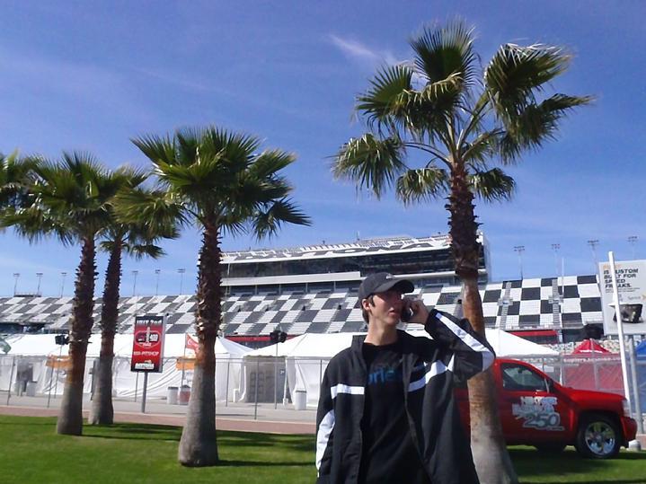 bald eagle flag store flagpole project manager hunter smith here at daytona beach international speedway for the rolex 24 