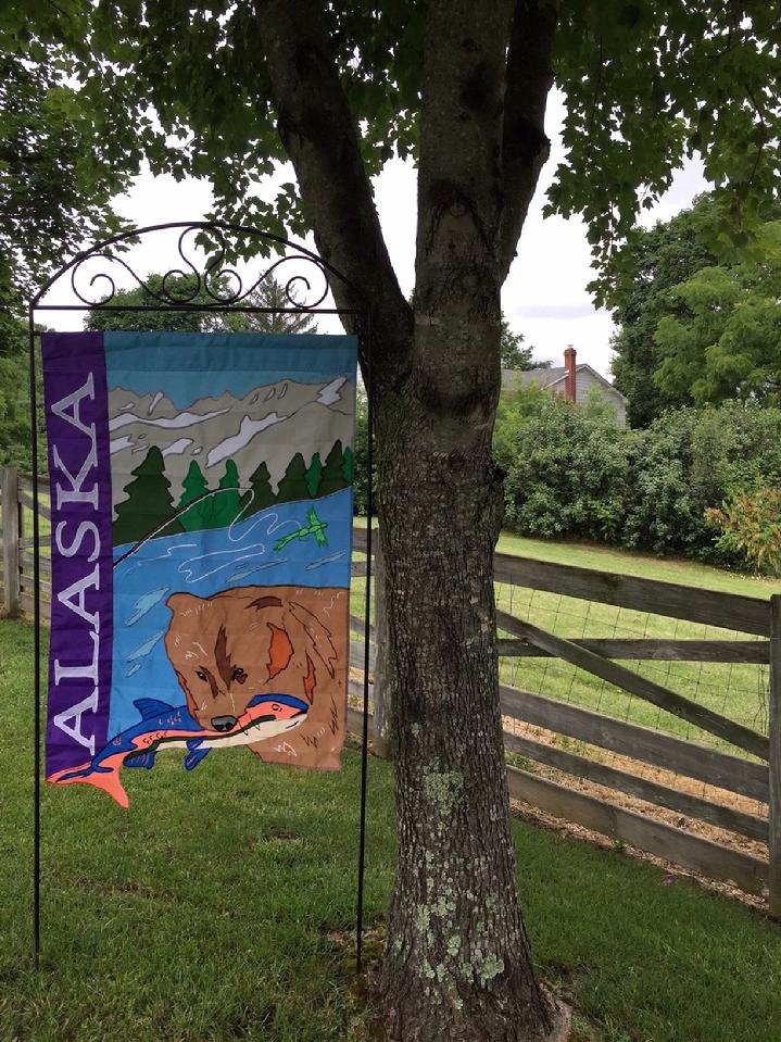 ALASKA FLAG BY BALD EAGLE FLAG STORE FREDERICKSBURG VA 540-374-3480 PHOTOGRAPH BY BALDEAGLEINDUSTRIES.COM