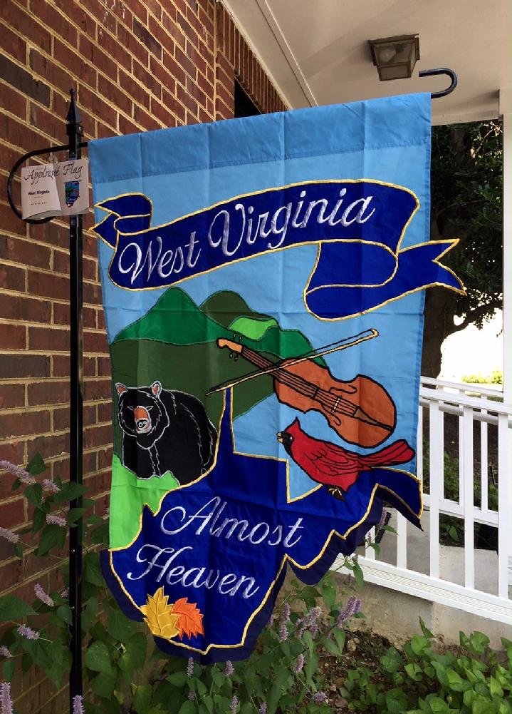 ALMOST HEAVEN WEST VIRGINIA FLAG BY BALD EAGLE FLAG STORE 540-374-3480 PHOTOGRAPH BY BALDEAGLEINDUSTRIES.COM