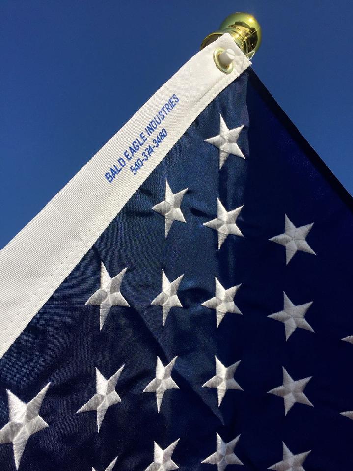 AMERICAN FLAG SALES, FLAGPOLE SALES AND CUSTOM FLAG SALES BY BALD EAGLE FLAG STORE DIVISION OF BALD EAGLE INDUSTRIES FREDERICKSBURG VA, PHOTOGRAPH BY BALDEAGLEINDUSTRIES.COM (540) 374-3480 SERVING RICHMOND, HAMPTON, NEWPORT NEWS, NORFOLK, VA BEACH, ARLINGTON, ALEXANDRIA, FAIRFAX, WINCHESTER, HARRISONBURG, ROANOKE, CHARLOTTESVILLE, STAFFORD, QUANTICO MARINE CORPS BASE SINCE 1979
