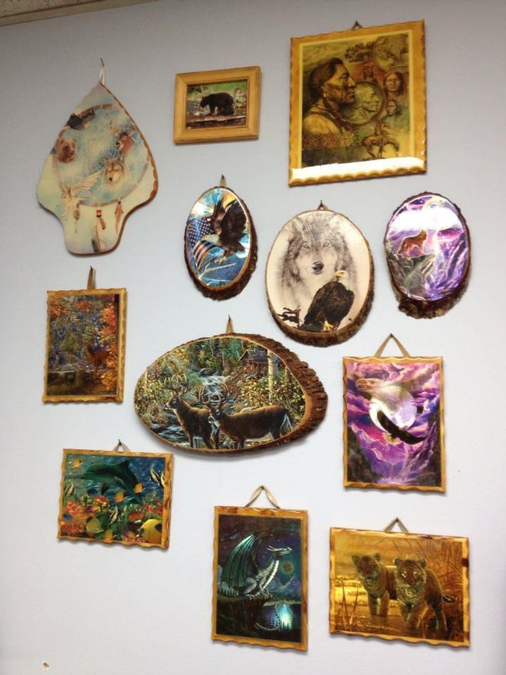 WILDLIFE ART BY BALD EAGLE FLAG STORE, BEAR, WOLF, BOB CAT, BALD EAGLE, FALCON, DEER, RACCOON, FOX, FISH