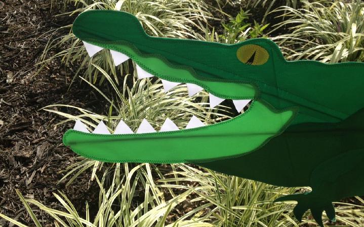 allie the alligator is a hungry alligator at bald eagle flag store, everyone loves allie the alligator