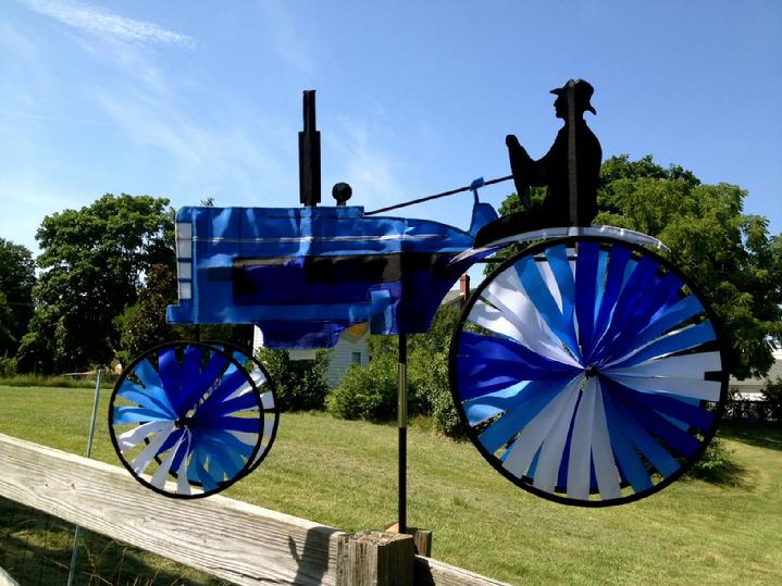 VINTAGE BLUE TRACTOR BY BALD EAGLE FLAG STORE DIVISION OF BALD EAGLE INDUSTRIES FREDERICKSBURG VA USA, PHOTOGRAPH BY BALDEAGLEINDUSTRIES.COM (540) 374-3480