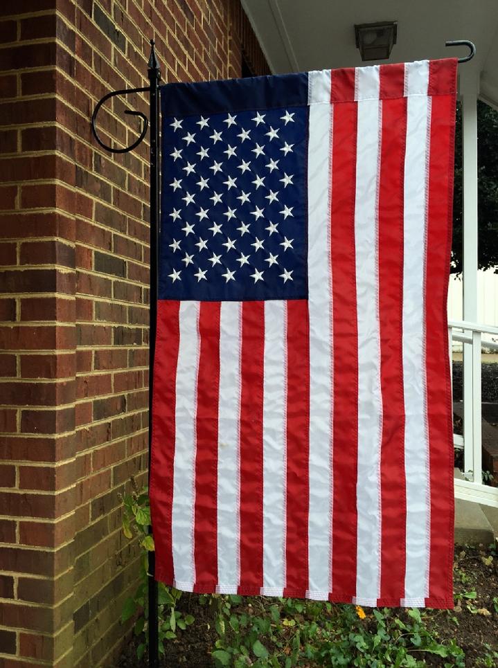 FULLY SEWN NYLON AMERICAN FLAG WITH POLE SLEEVE BY BALD EAGLE INDUSTRIES FREDERICKSBURG VIRGINIA USA (540) 374-3480 PHOTOGRAPH BY BALDEAGLEINDUSTRIES