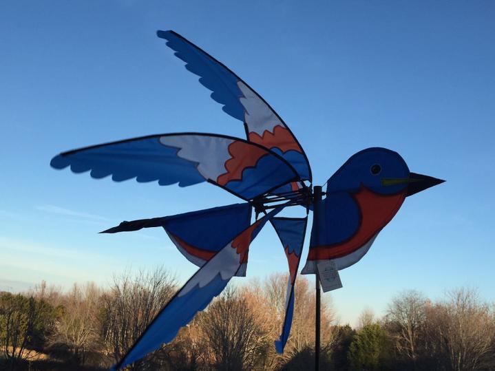 vintage solarmax nylon bluebird spinner whirligig at bald eagle flag store serving fredericksburg, richmond, arlington, alexandria, fairfax and stafford