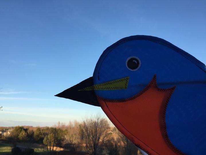 vintage solarmax nylon bluebird spinner whirligig at bald eagle flag store serving fredericksburg, richmond, arlington, alexandria, fairfax and stafford