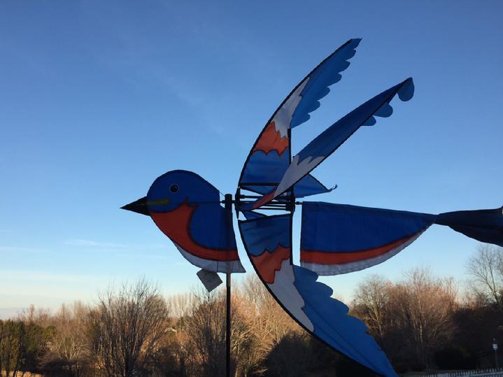 vintage solarmax nylon bluebird spinner whirligig at bald eagle flag store serving fredericksburg, richmond, arlington, alexandria, fairfax and stafford