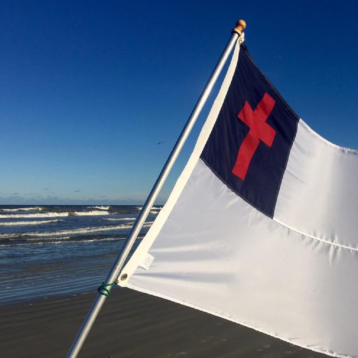 CHRISTIAN FLAG AND FLAGPOLE BY BALD EAGLE FLAG STORE (540) 374-3480 PHOTOGRAPH BY BALDEAGLEINDUSTRIES.COM