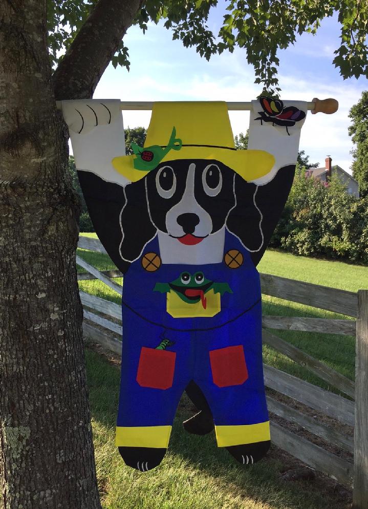 country puppy flag applique flag by bald eagle flag store 540-374-3480 PHOTOGRAPH BY BALDEAGLEINDUSTRIES.COM