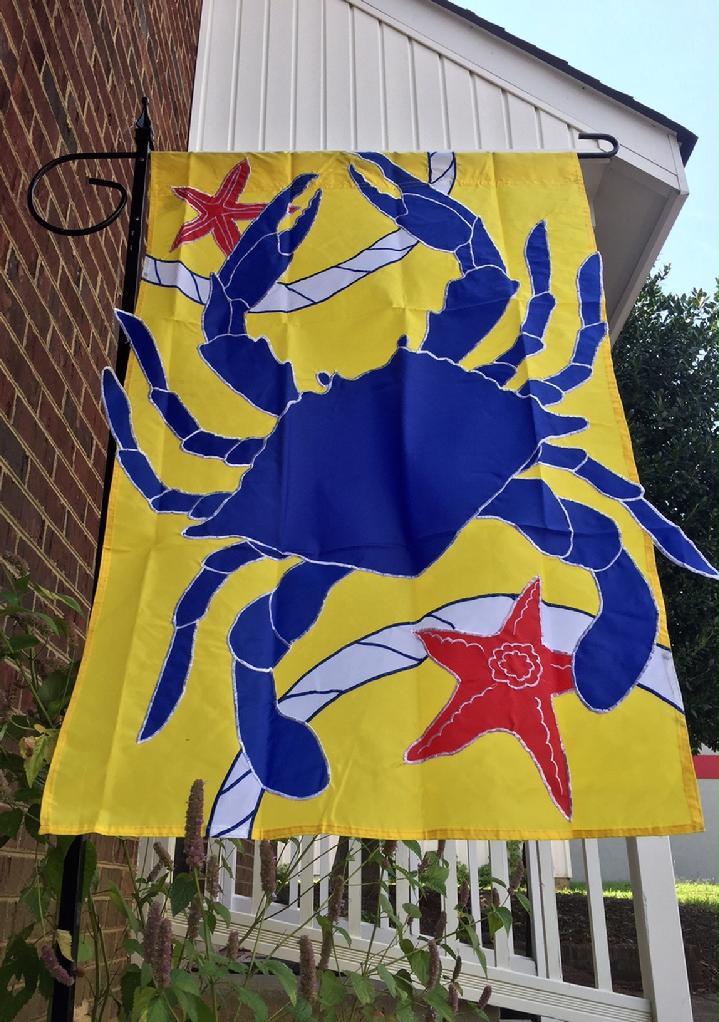 CRAB FLAG BY BALD EAGLE FLAG STORE VIRGINIA USA 540-374-3480 PHOTOGRAPH BY BALDEAGLEINDUSTRIES.COM