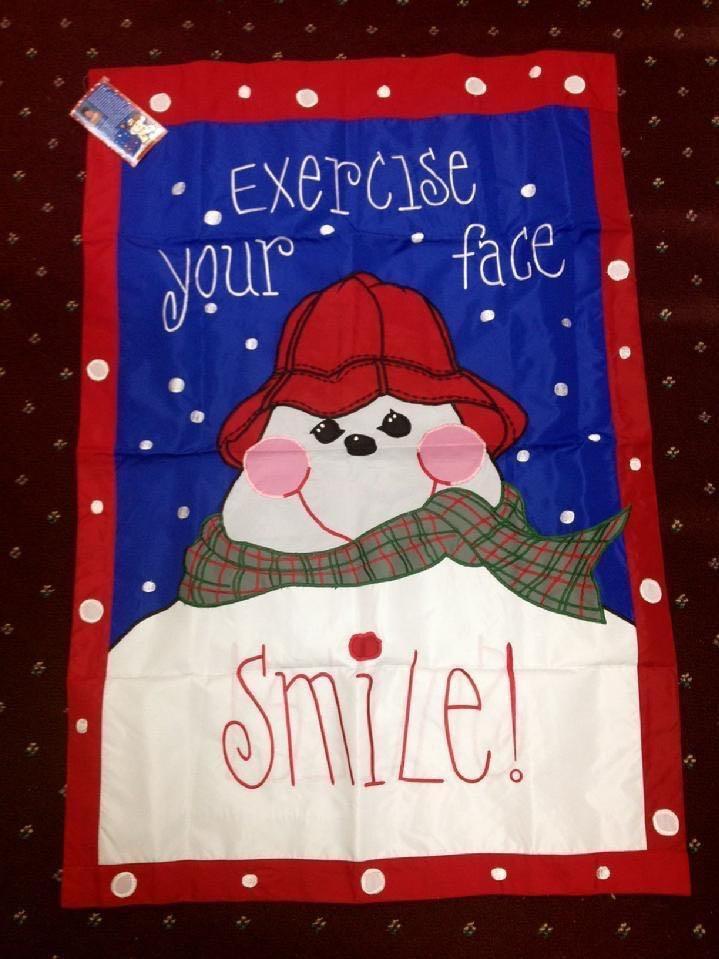 DELUXE APPLIQUE SNOWMAN FLAG, SNOWMAN SMILE FLAG BY BALD EAGLE FLAG STORE FLAGPOLE AND FLAG FREDERICKSBURG VA USA 540-374-3480