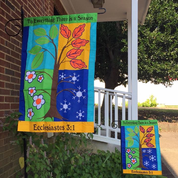 TO EVERYTHING THERE IS A SEASON FLAG BY BALD EAGLE FLAG STORE 540-374-3480 PHOTOGRAPH BY BALDEAGLEINDUSTRIES.COM