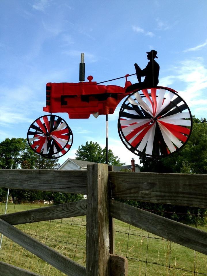 RED TRACTOR GARDEN SPINNER BY BALD EAGLE FLAG STORE DIVISION OF BALD EAGLE INDUSTRIES SERVING FREDERICKSBURG, RICHMOND, HAMPTON, NEWPORT NEWS, NORFOLK, VA BEACH, ARLINGTON, ALEXANDRIA, FAIRFAX, STAFFORD, ASHLAND, MIDLOTHIAN, PETERSBURG, CHARLOTTESVILLE, CULPEPER, WARRENTON, MANASSAS, HAYMARKET, FRONT ROYAL, STRAUSBURG VA