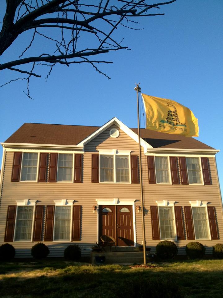 longest lasting gadsden flag from bald eagle flag store, gadsden flag made in america by american workers, the best gadsden flag at the oldest flag company in fredericksburg va
