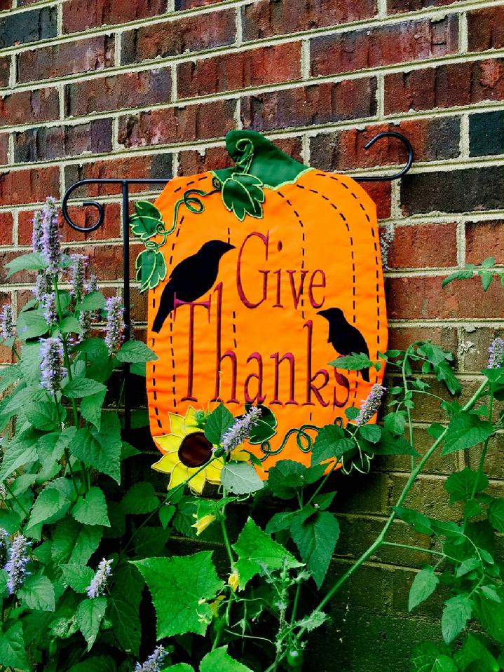 GIVE THANKS GARDEN FLAG APPLIQUÉ THANKSGIVING FLAG BY BALD EAGLE FLAG STORE serving Fredericksburg, Richmond, Hampton, Newport News, Norfolk, Va Beach, Arlington, Alexandria, Fairfax, Springfield, Woodbridge, Quantico, Stafford, 540-374-3480 BALDEAGLEINDUSTRIES.COM
