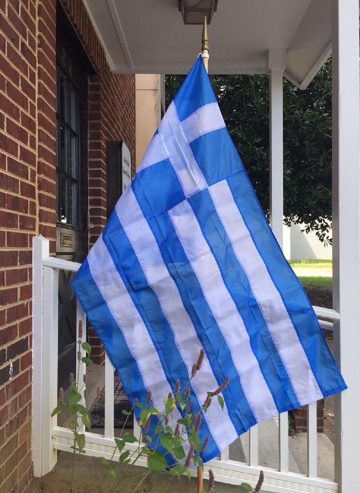 GREECE FLAG, INTERNATIONAL FLAG, A WORLD FLAG BY BALD EAGLE FLAG STORE FREDERICKSBURG VA USA 540-374-3480 PHOTOGRAPH BY BALDEAGLEINDUSTRIES.COM