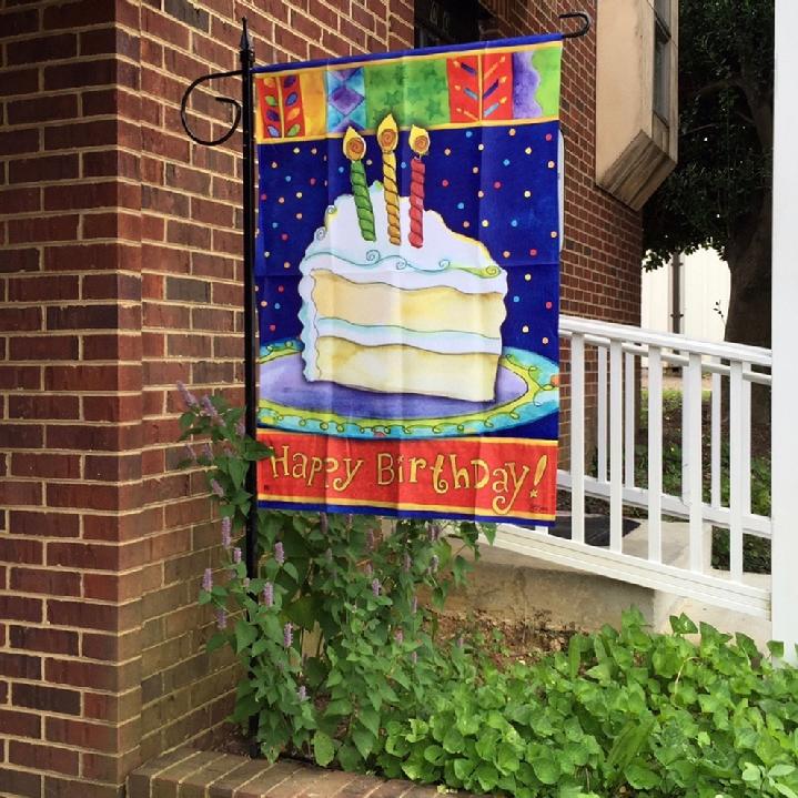 HAPPY BIRTHDAY FLAG AT BALD EAGLE FLAG STORE FREDERICKSBURG VA USA, 540-374-3480 PHOTOGRAPH BY BALDEAGLEINDUSTRIES.COM