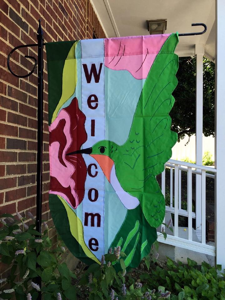 HUMMINGBIRD FLAG BY BALD EAGLE FLAG STORE 540-374-3480 PHOTOGRAPH BY BALDEAGLEINDUSTRIES.COM