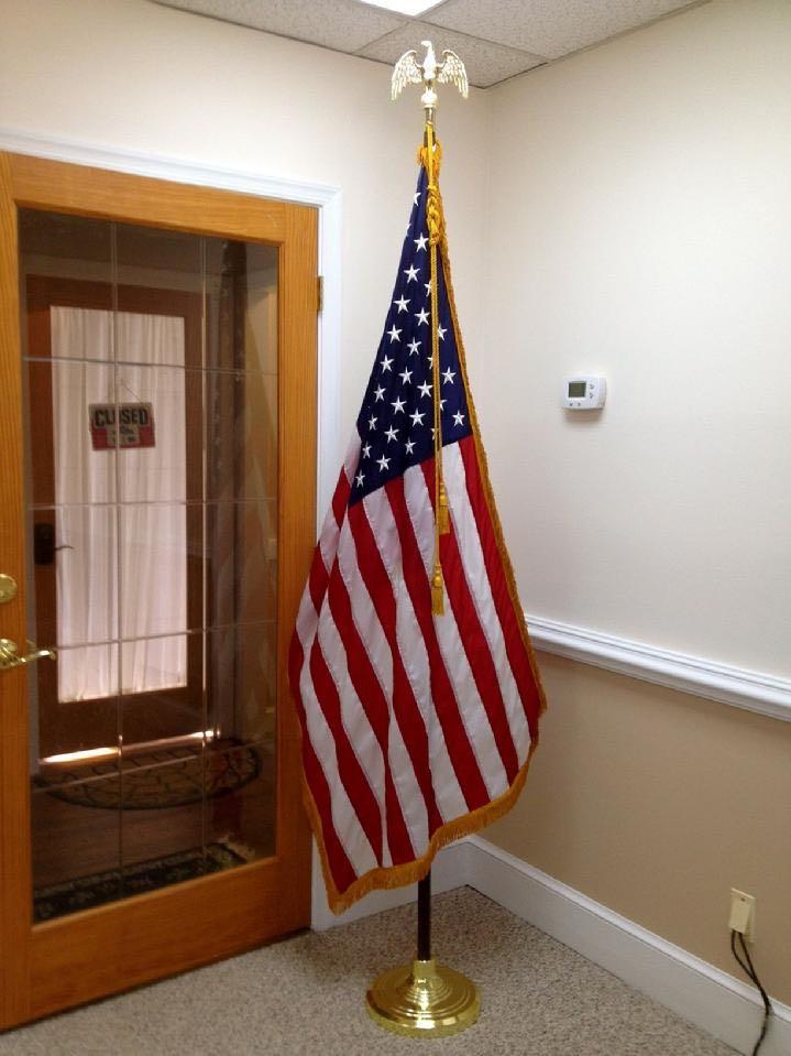 INDOOR AMERICAN FLAG BY BALD EAGLE FLAG STORE 540-374-3480 BALDEAGLEINDUSTRIES.COM flag store serving Richmond Petersburg Colonial Heights Charlottesville Harrisonburg Warrantor Culpepper Manassas Fairfax Springfield Woodbridge Quantico Marine Corps Base Stafford