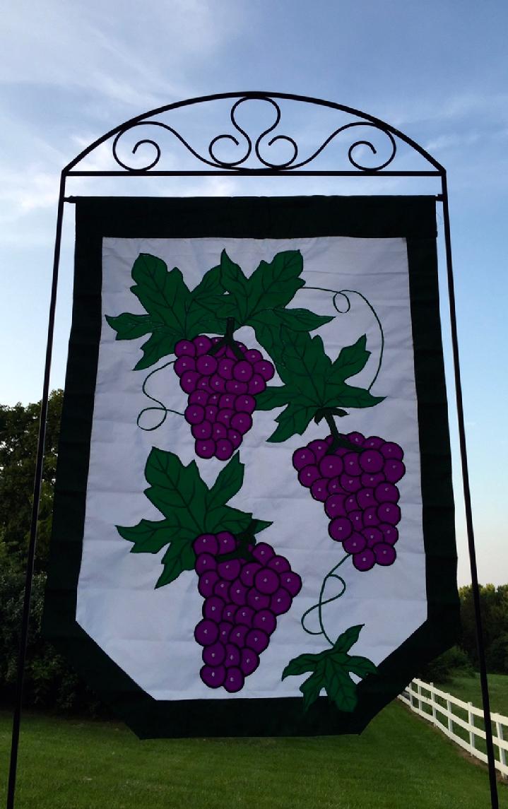 LARGE GRAPES FLAG BY BALD EAGLE FLAG STORE DIVISION OF BALD EAGLE INDUSTRIES 540-374-3480 PHOTOGRAPH BY BALDEAGLEINDUSTRIES.COM
