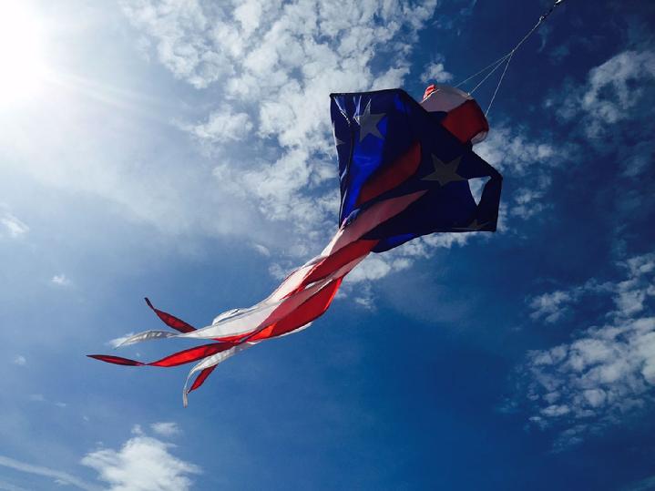 SOLARMAX® Nylon Patriotic Star Twister Windsock Produced in 2004 from Bald Eagle Industries and Bald Eagle Flag Store Fredericksburg VA, 540-374-3480
