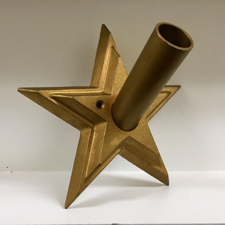 patriot holder for indoor flag display by bald eagle industries and bald eagle flag store, cast aluminum star flagpole holder for indoor flag