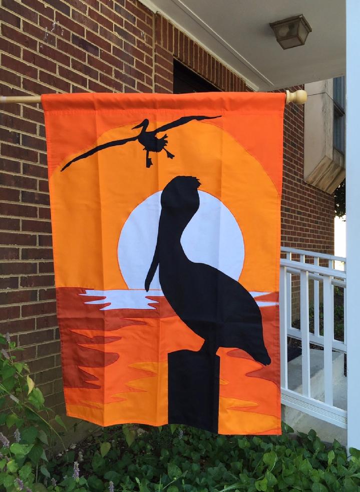 PELICAN FLAG BIRD FLAG BY BALD EAGLE FLAG STORE 540-374-3480 PHOTOGRAPH BY BALDEAGLEINDUSTRIES.COM
