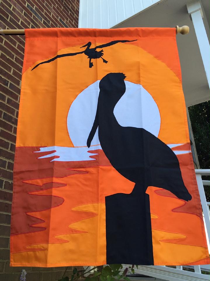 ELITE SERIES PELICAN FLAG LARGE PELICAN FLAG BY BALD EAGLE FLAG STORE 540-374-3480 PHOTOGRAPH BY BALDEAGLEINDUSTRIES.COM