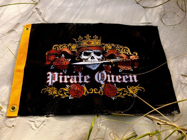PIRATE QUEEN PIRATE FLAG BY BALD EAGLE FLAG STORE SERVING FREDERICKSBURG, RICHMOND, HAMPTON, NEWPORT NEWS, NORFOLK, VA BEACH, ARLINGTON, ALEXANDRIA, FAIRFAX, WINCHESTER, HARRISOBURG, SHENANDOAH, ROANOKE