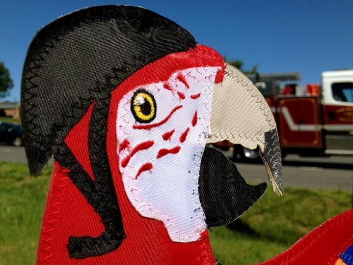 Premier Kites Biker Parrot Motorcycle garden spinner by Bald Eagle Flag Store VA, 540-374-3480, Wholesale Values, baldeagleindustries.com