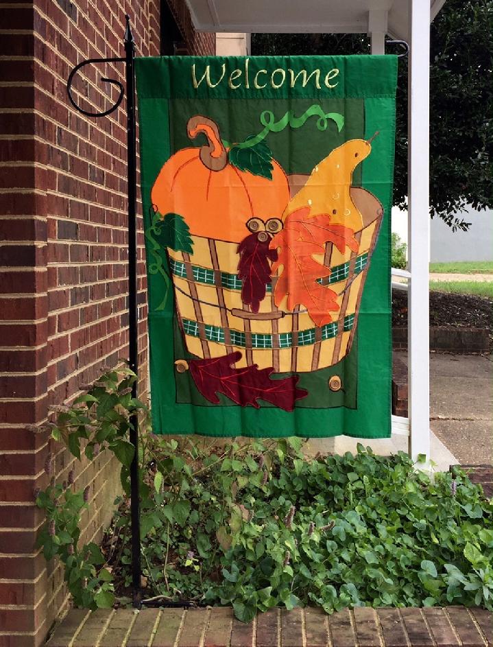 PUMPKIN FLAG, HARVEST BASKET FLAG BY BALD EAGLE FLAG STORE FREDERICKSBURG VA USA 540-374-3480 PHOTOGRAPH BY BALDEAGLEINDUSTRIES.COM