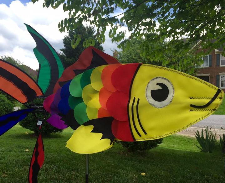 KOI FISH SPINNER SALES BY BALD EAGLE FLAG STORE FREDERICKSBURG VIRGINIA USA 540-374-3480 PHOTOGRAPH BY BALDEAGLEINDUSTRIES.COM