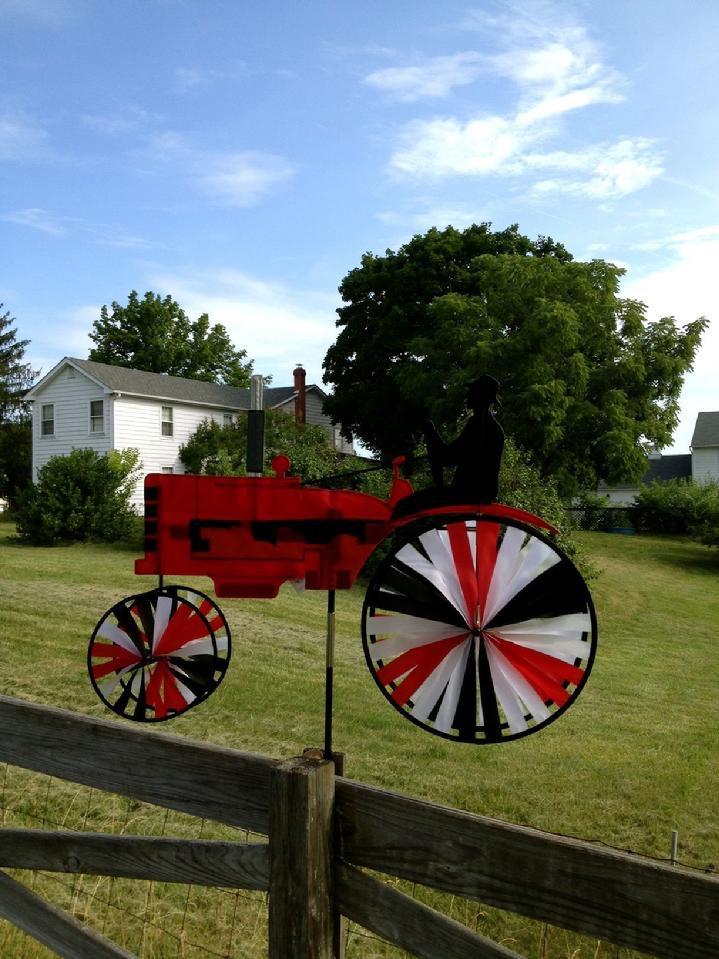 RED TRACTOR GARDEN SPINNER BY BALD EAGLE FLAG STORE DIVISION OF BALD EAGLE INDUSTRIES SERVING FREDERICKSBURG, RICHMOND, HAMPTON, NEWPORT NEWS, NORFOLK, VA BEACH, ARLINGTON, ALEXANDRIA, FAIRFAX, STAFFORD, ASHLAND, MIDLOTHIAN, PETERSBURG, CHARLOTTESVILLE, CULPEPER, WARRENTON, MANASSAS, HAYMARKET, FRONT ROYAL, STRAUSBURG VA