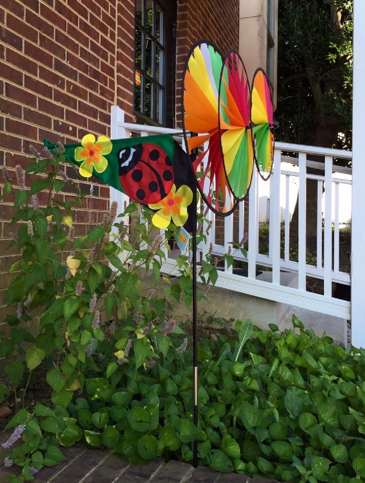 SOLARMAX NYLON LADYBUG TRIPLE SPINNER, LADYBUG SPINNER BY BALD EAGLE FLAG STORE 540-374-3480 PHOTOGRAPH BY BALDEAGLEINDUSTRIES.COM