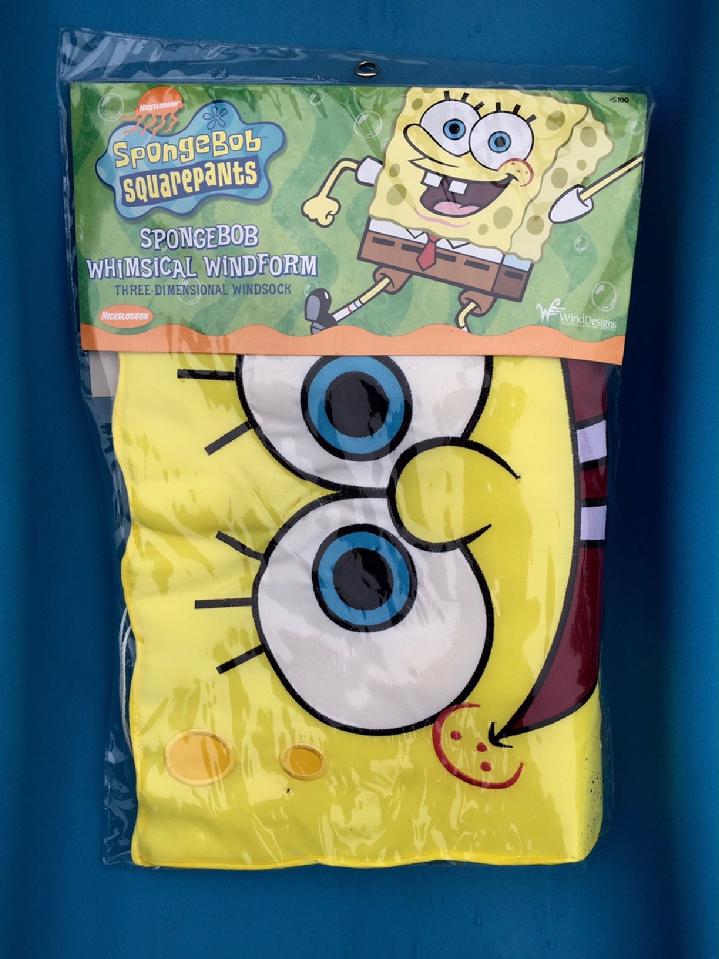 SPONGEBOB SQUAREPANTS WINDSOCK WHIMSICAL WINDFORM BY BALD EAGLE FLAG STORE DIVISION OF BALD EAGLE INDUSTRIES FREDERICKSBURG VA USA, PHOTOGRAPH BY BALDEAGLEINDUSTRIES.COM (540) 374-3480