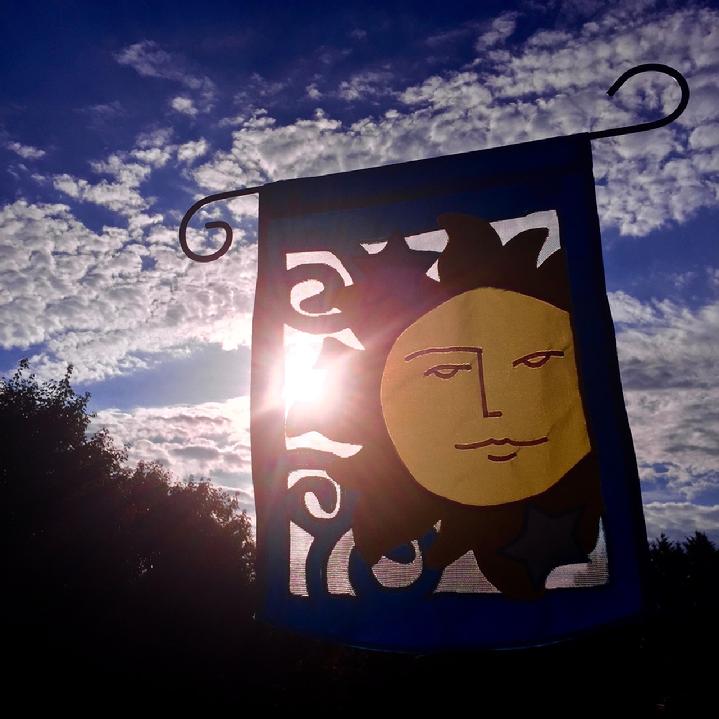CELESTIAL SUN GARDEN FLAG BY BALD EAGLE FLAG STORE SERVING FREDERICKSBURG RICHMOND STAFFORD QUANTICO WOODBRIDGE SPRINGFIELD FAIRFAX ALEXANDRIA ARLINGTON 540-374-3480 BALDEAGLEINDUSTRIES.COM