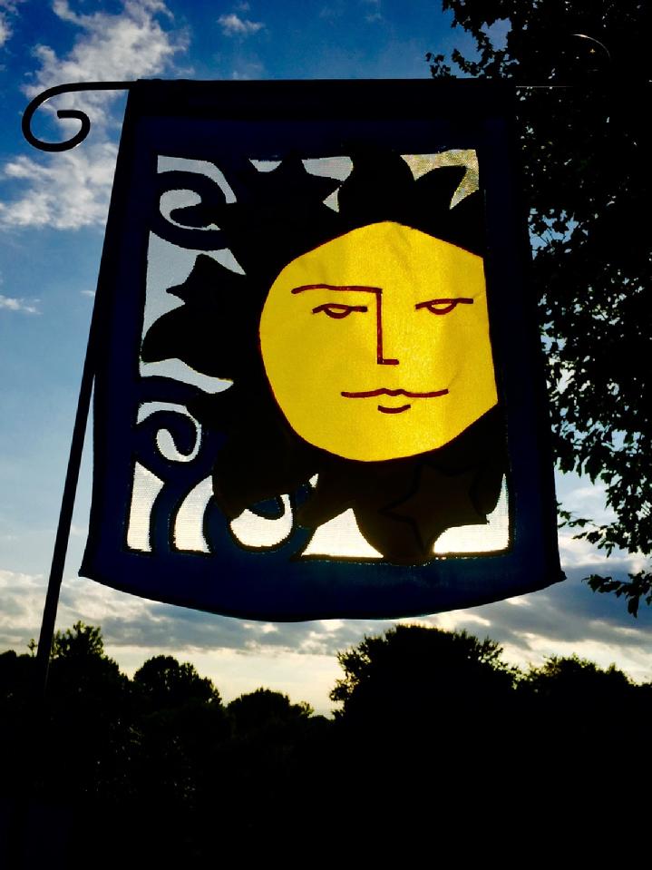CELESTIAL SUN FLAG BY BALD EAGLE FLAG STORE SERVING FREDERICKSBURG, RICHMOND, HAMPTON, NEWPORT NEWS, NORFOLK, VA BEACH, ARLINGTON, ALEXANDRIA, FAIRFAX, WINCHESTER, HARRISONBURG, ROANOKE, SPRINGFIELD, QUANTICO MARINE CORPS BASE, STAFFORD, 540-374-3480 BALDEAGLEINDUSTRIES.COM