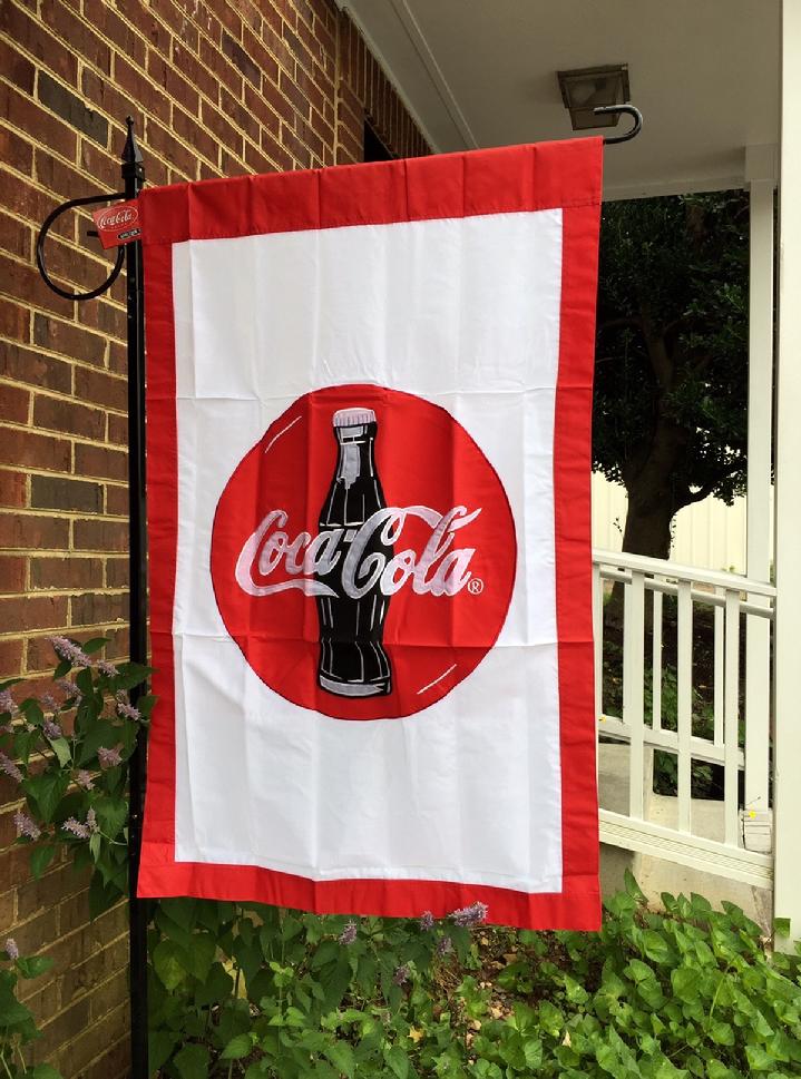 COCA-COLA FLAG BY BALD EAGLE FLAG STORE DIVISION OF BALD EAGLE INDUSTRIES FREDERICKSBURG VA USA, 540-374-3480 PHOTOGRAPH BY BALDEAGLEINDUSTRIES.COM