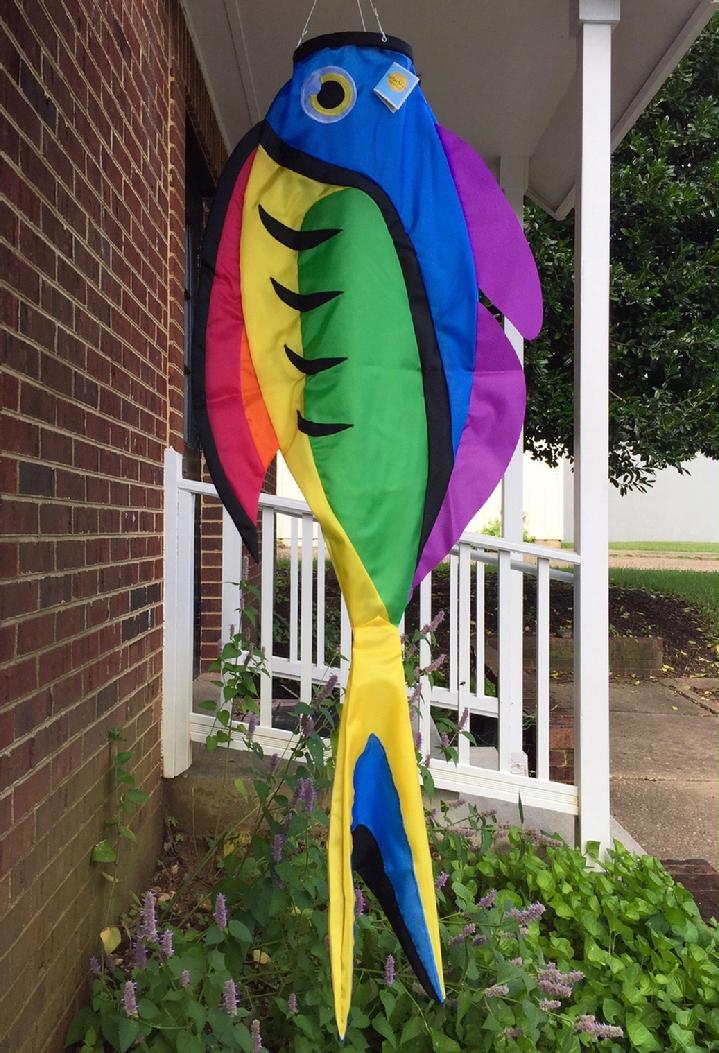 VINTAGE SOLARMAX NYLON FISH WINDSOCK BY BALD EAGLE FLAG STORE FREDERICKSBURG VA USA 540-374-3480 PHOTOGRAPH BY BALDEAGLEINDUSTRIES.COM