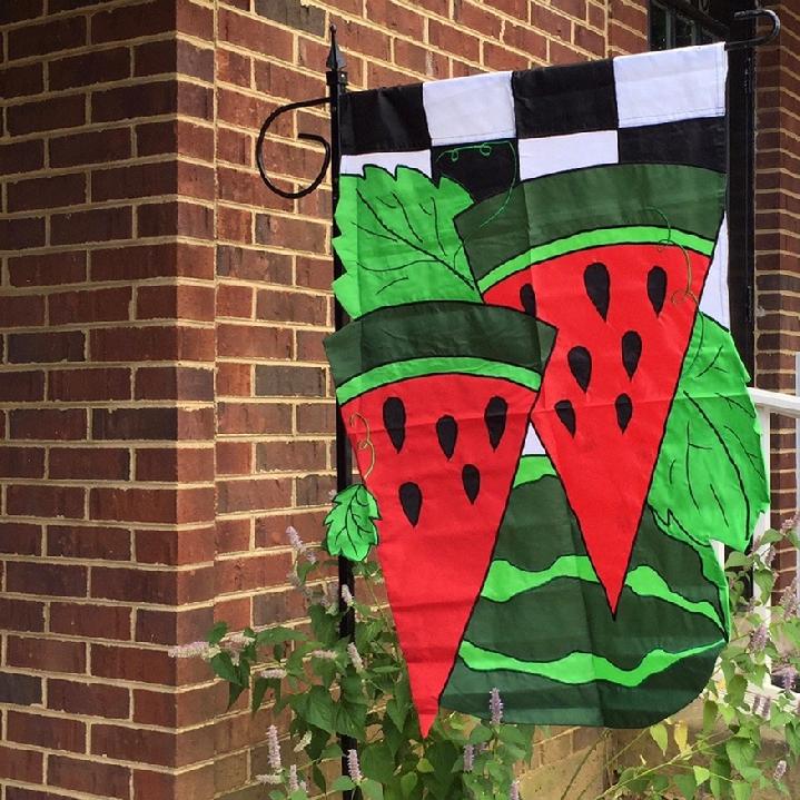 VINTAGE WATERMELON FLAG DECORATIVE FLAG BY BALD EAGLE FLAG STORE FREDERICKSBURG VA USA 540-374-3480 PHOTOGRAPH BY BALDEAGLEINDUSTRIES.COM